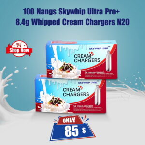 100 Nangs Skywhip Ultra Pro+ 8.4g Whipped Cream Chargers N20