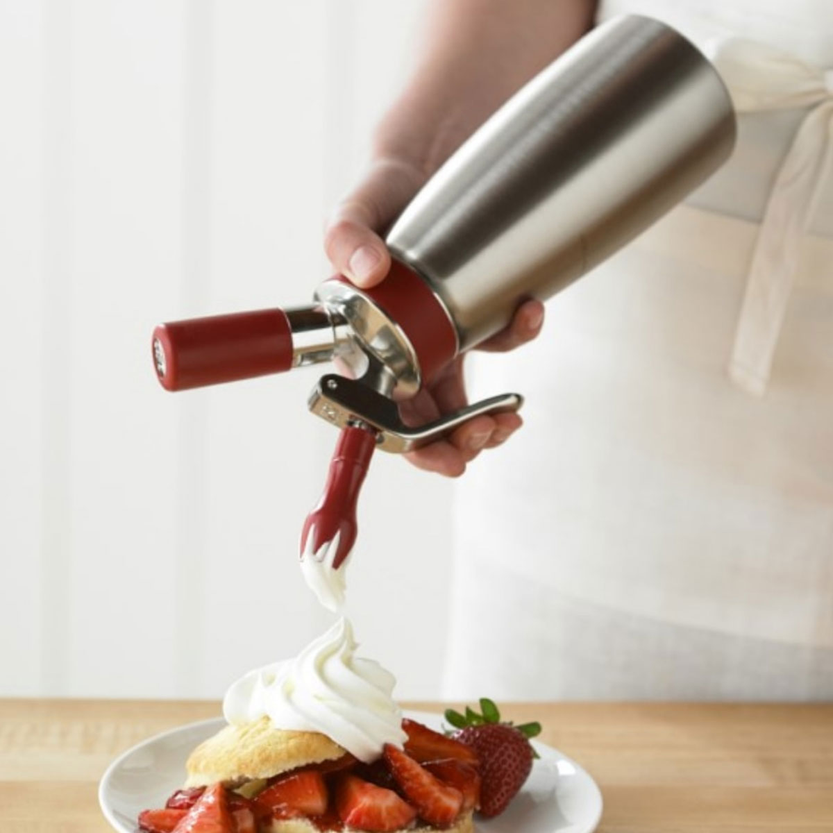 Cream charger delivery in action